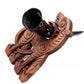 Wikinger Trinkhornständer SCION 22 cm Vikings Drachen Dekoration Handgearbeitet Holz