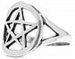 Schutz Ring PENTAS 14 mm Pentagramm-Schmuck Silber
