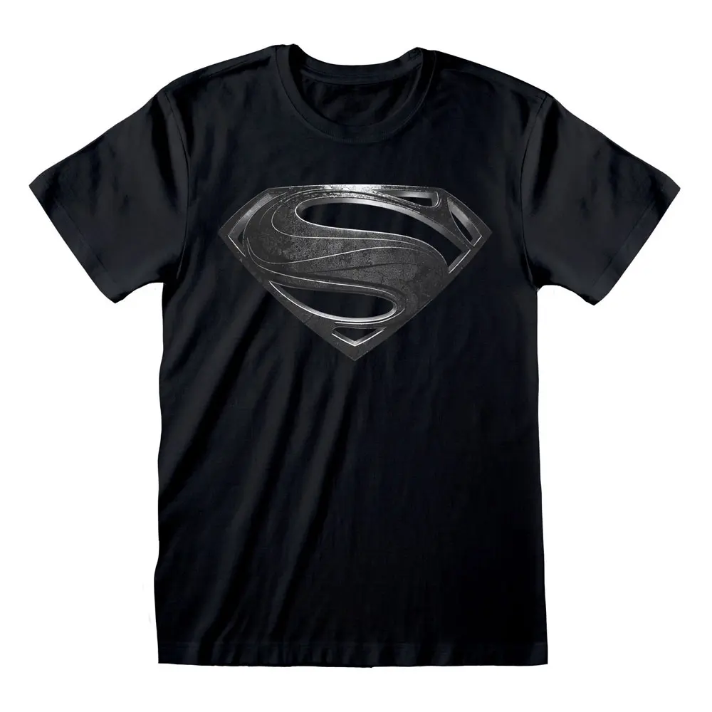 Justice League Movie T-Shirt Superman Black Logo