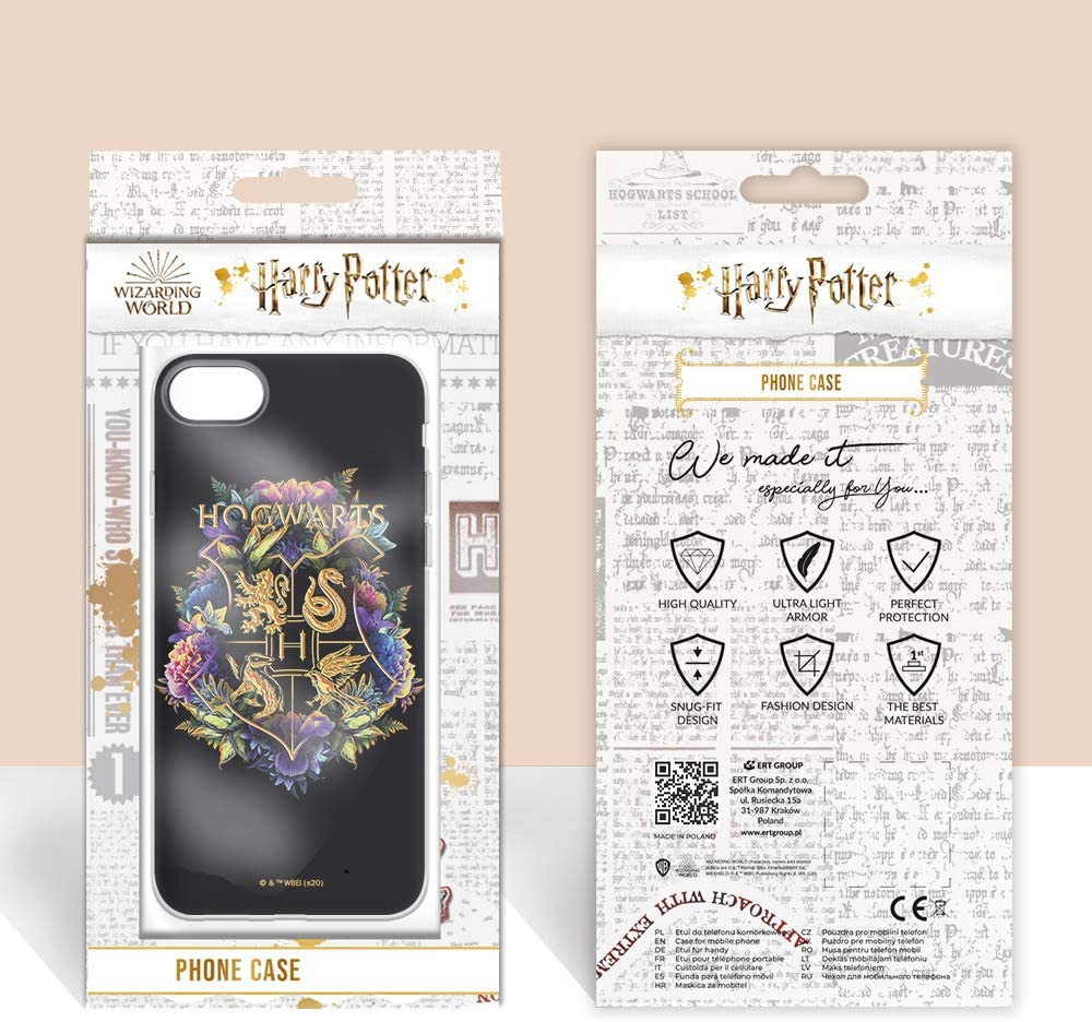 Original Harry Potter TPU Case for iPhone 7, iPhone 8, iPhone SE2, Liquid Silicone Cover, Flexible and Slim, Protective for Screen, Shockproof and Anti-Scratch Phone Case