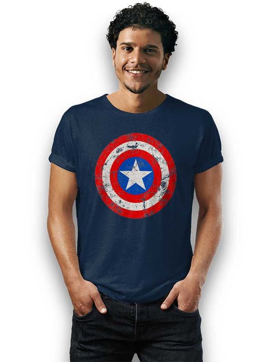 Marvel T-Shirt Captain America Cracked Shield